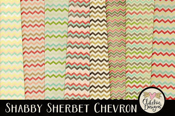 Shabby Sherbet Chevron Texture Pack preview 6