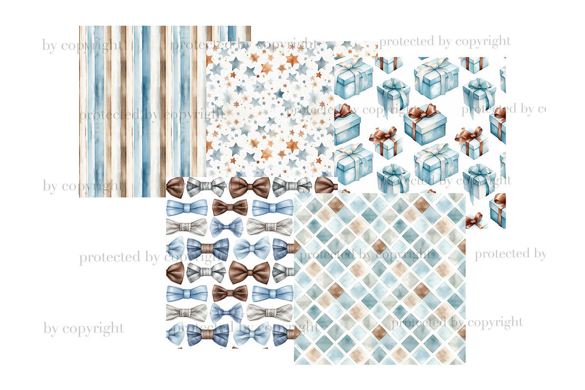 Fathers Day Digital Paper, a Pattern Graphic by GlamArtZhanna (Photo 4 of 4)
