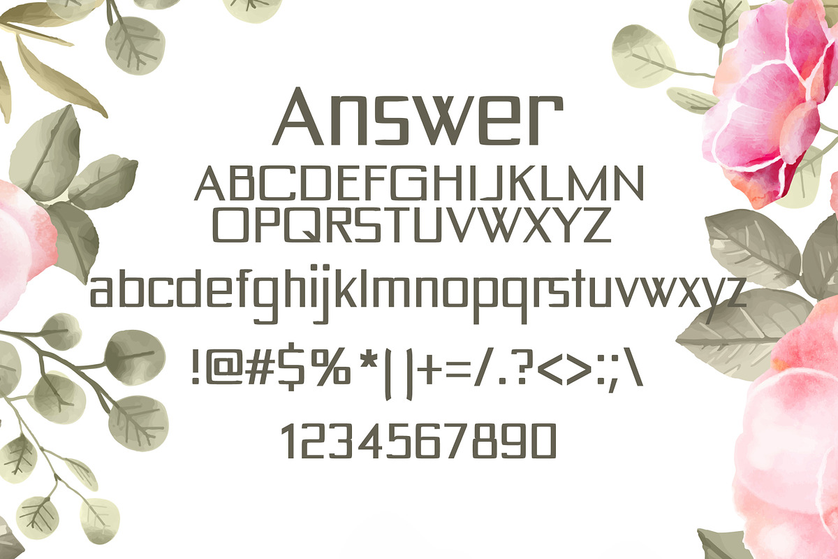 Answer Summer Font preview 2