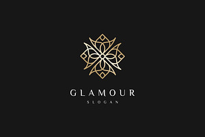 Flower Ornament Gold Decoration Logo, a Branding & Logo Template by ika trisiana