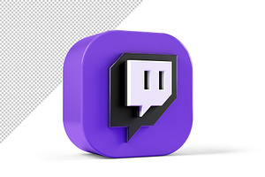 Twitch icon with change background.