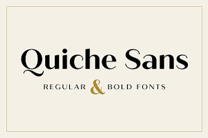 Quiche Sans Regular & Bold Fonts