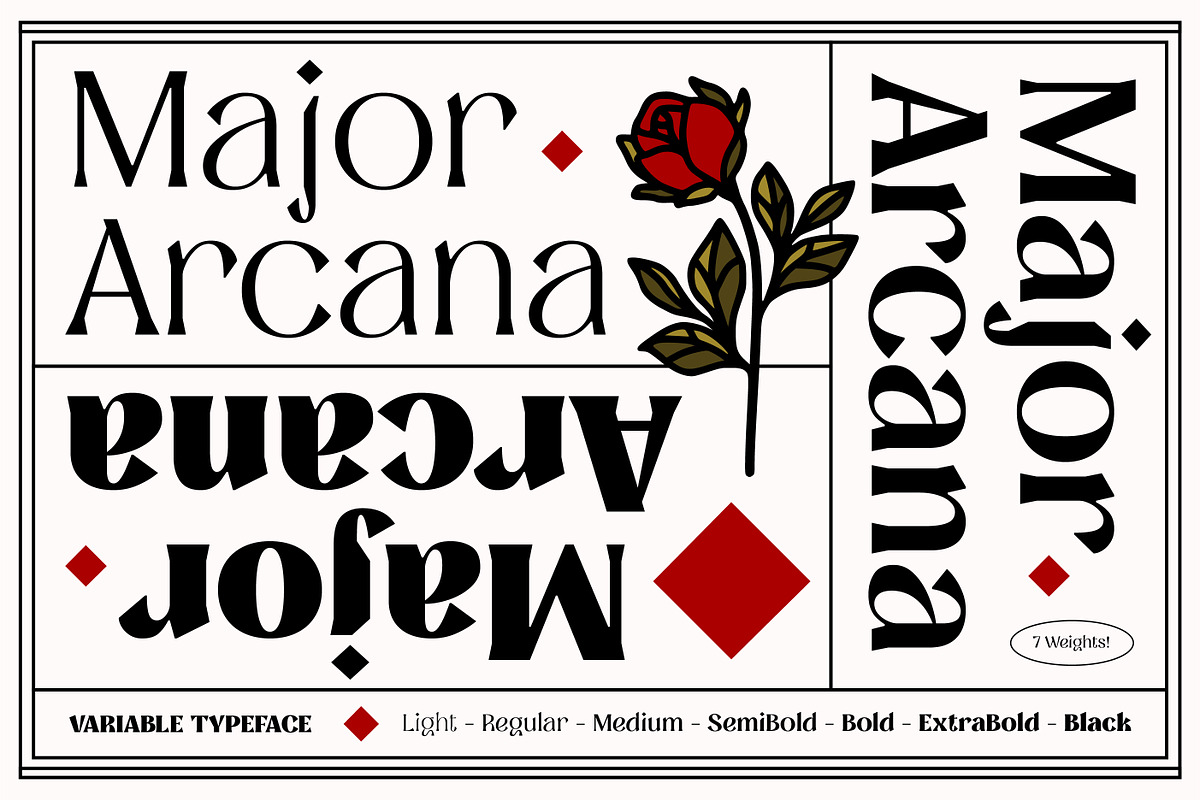 MAJOR ARCANA - Display Variable Type, a Serif Font by Artflorara (Photo 1 of 21)