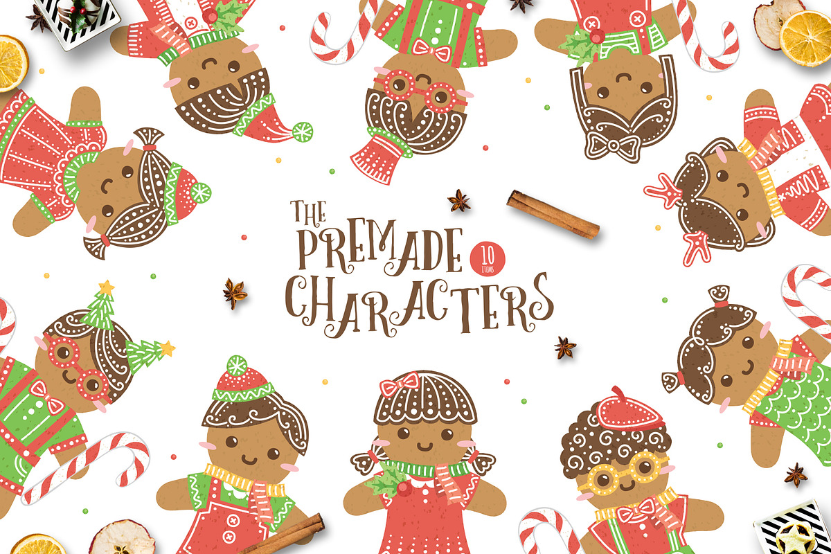 Cute Gingerbread Character Creator, a Person Illustration by Euonia Meraki (Photo 4 of 10)