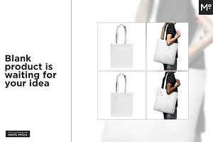 Canvas Shopper Bag Mock-up