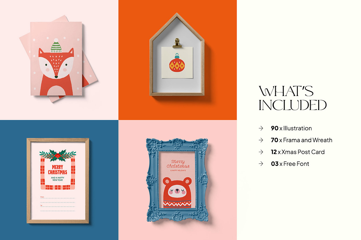 Christmas Illustration Clipart Kit, a Seasonal Illustration by Leleka.Store (Photo 4 of 15)