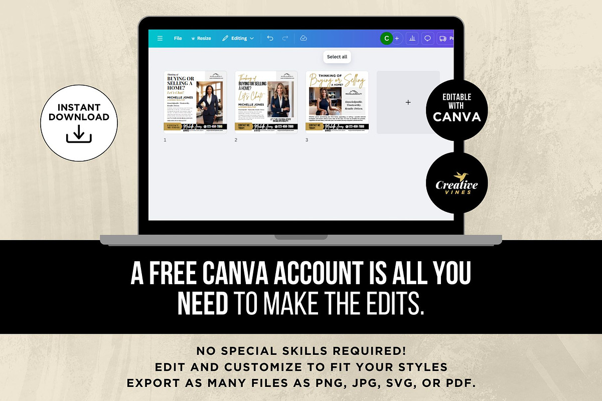 DIY Realtor Flyer Buying or Selling, a Social Media Template by CreativeVinesStore (Photo 7 of 7)