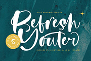 Refresh Youter Bold Handwritten Font, a Script Font by stylishtype.co (Thumbnail 1 of 20)