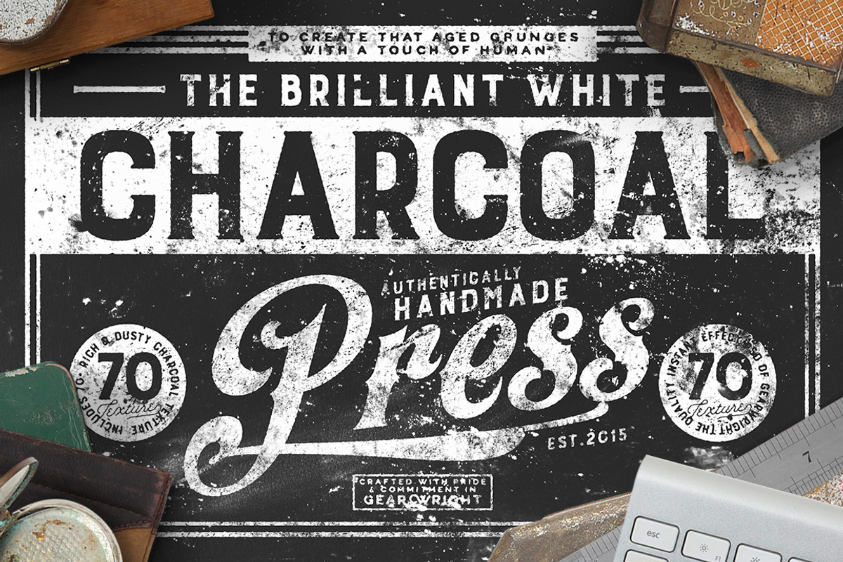 Charcoal Press, a Layer Style Add-On by Unember (Photo 1 of 5)
