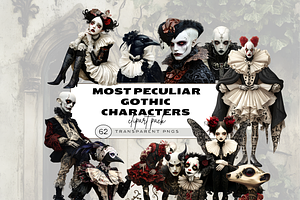 PECULIAR GOTHIC PEOPLE CLIPART