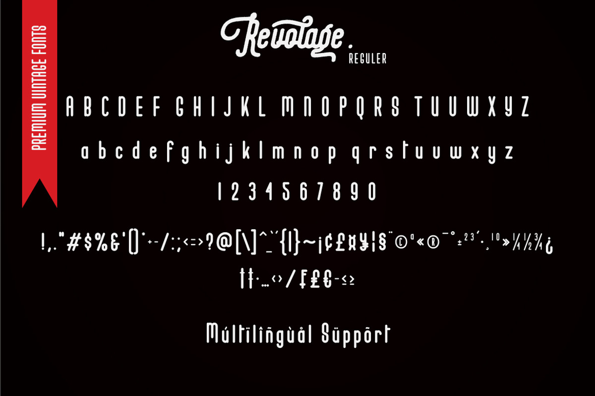 Revolage. - a Premium Vintage Font, a Script Font by Vava Aryanto (Photo 11 of 16)