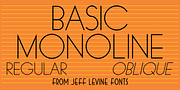 Basic Monoline JNL, a Font by Jeff Levine Fonts (Thumbnail 1 of 5)
