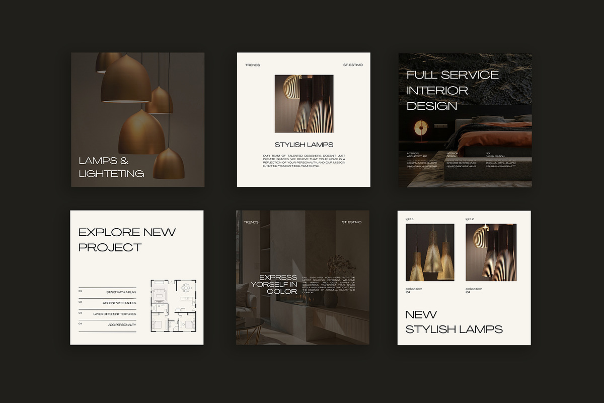 Interior Design Instagram Templates, a Social Media Template by Instprofi | Studio Estimo (Photo 4 of 8)