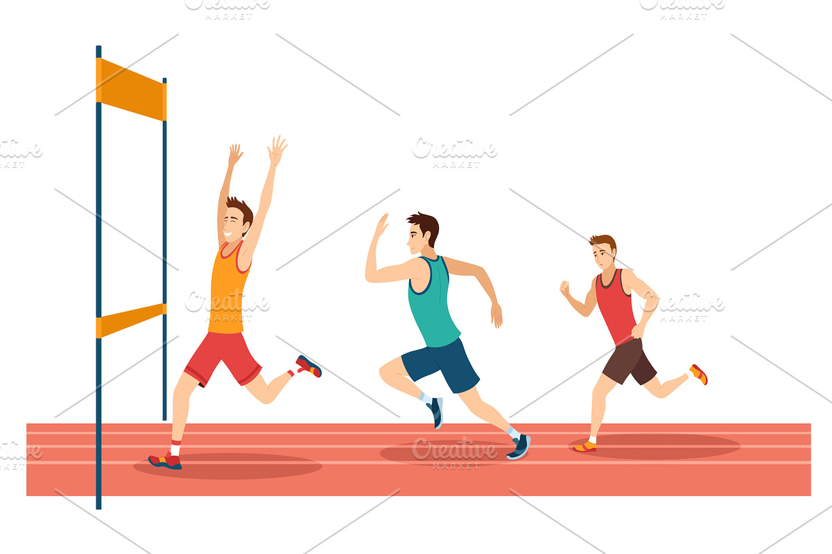 Marathon race. Group of people, a Sport Illustration by the8monkey