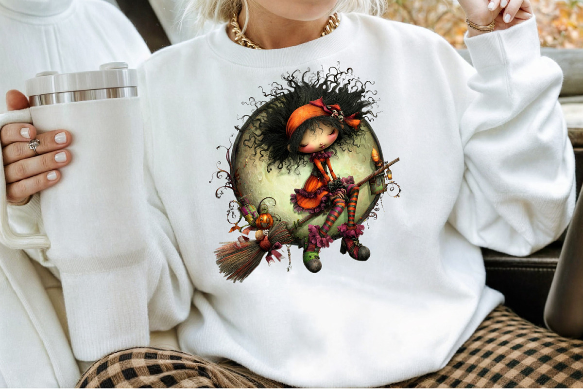 Quirky Halloween Witch Clipart Bundl, an Illustration by Sublimation Artist (Photo 4 of 6)