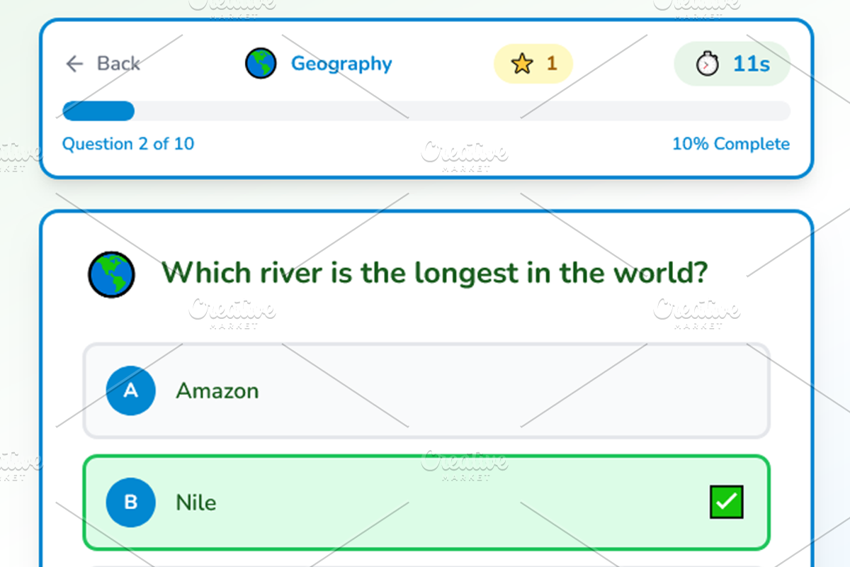 GK Quiz for Middle School Students, a HTML Template by DesignMarket (Photo 5 of 5)