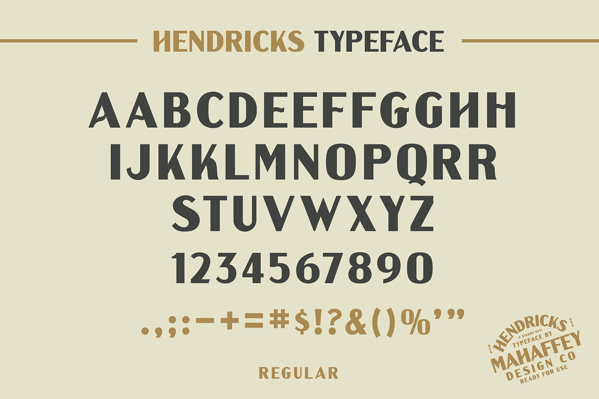 Hendricks - Old Time Sans, a Sans Serif Font by Mahaffey Design Co.  (Photo 2 of 4)