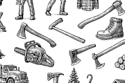 Lumberjack Tools & Logging Set, an Object Graphic by RT Studio (Thumbnail 3 of 4)
