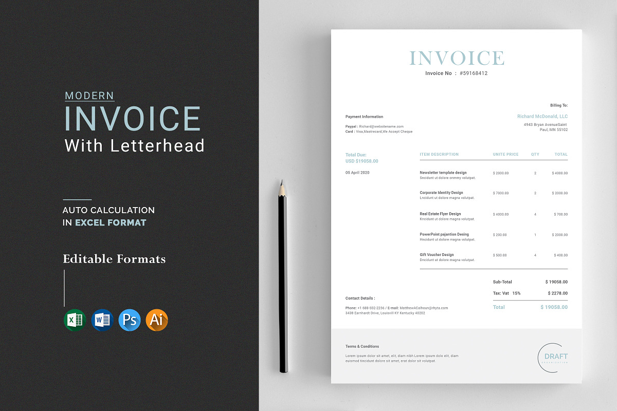 Invoice, a Stationery Template by CreativeZoom (Photo 1 of 5)