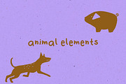 Animal hand-drawn elements, an Object Illustration by StudioSonna (Thumbnail 1 of 6)