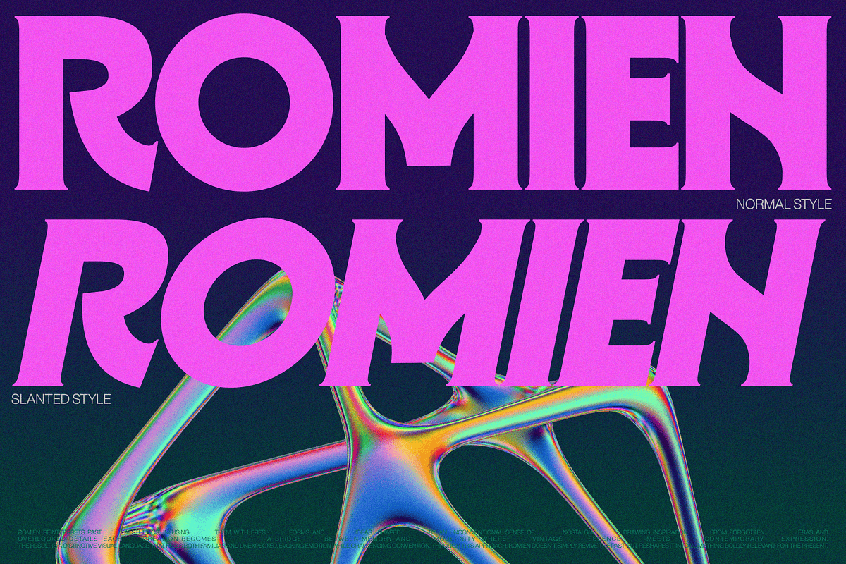Romien — Bold Modern Classic Font, a Serif Font by Enxyclo Studio (Photo 7 of 16)