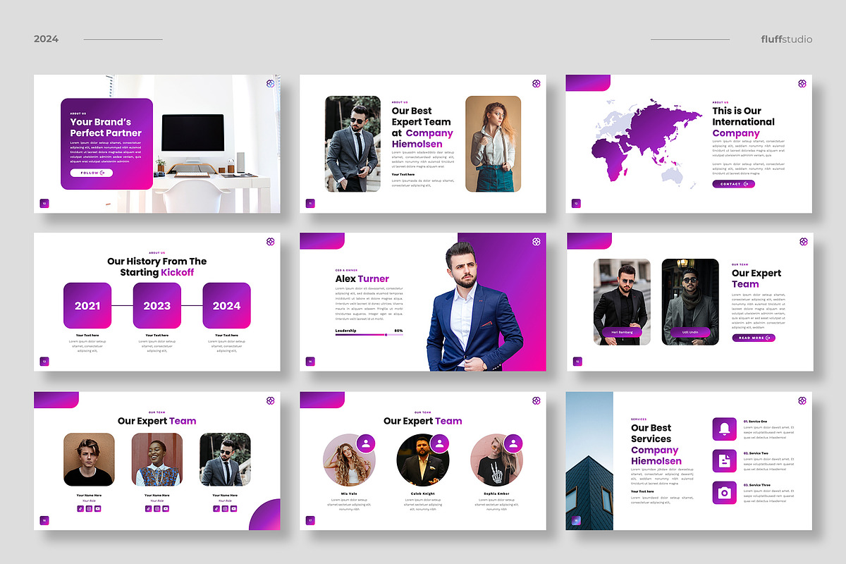Creative Gradient Keynote Template, a Presentation Template by fluffstudio (Photo 3 of 6)