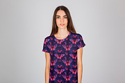 Neon Glowing Butterfly Pattern, a Pattern Graphic by HillTract (Thumbnail 4 of 6)