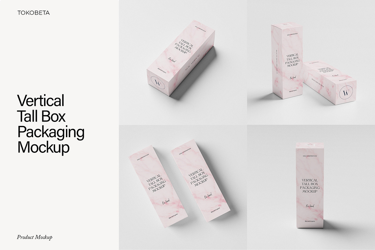 Vertical Tall Box Packaging Mockup, a Packaging Mockup by Tokobeta