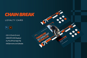 Chain Break - Loyalty Card, a Print Template by StreaksideStd