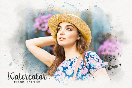 Realistic Watercolor Photo Effect, an Action Add-On by liptouse