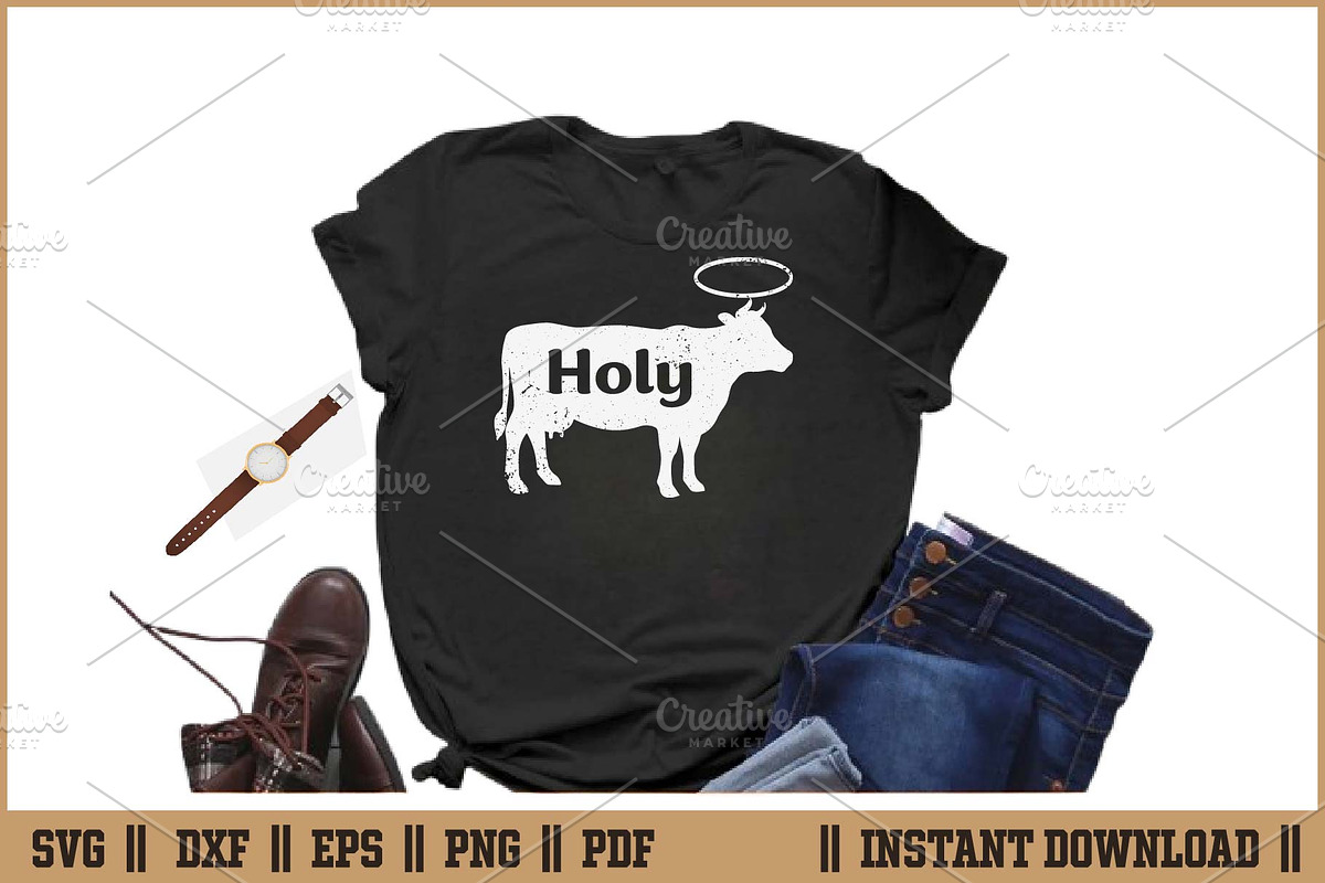 Holy Cow Funny Face Barn Life SVG, an Illustration by Handy Arts Studio (Photo 2 of 3)