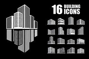Buildings icons, an Outline Icon by iconerstock