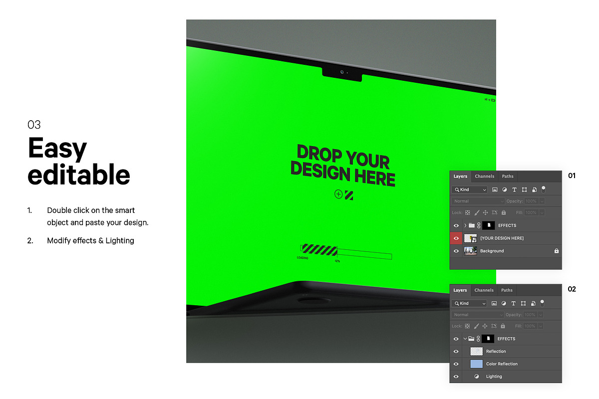 Macbook 2023 Mockup, a Mac Mockup by HAZARD MOCKUPS (Photo 3 of 8)