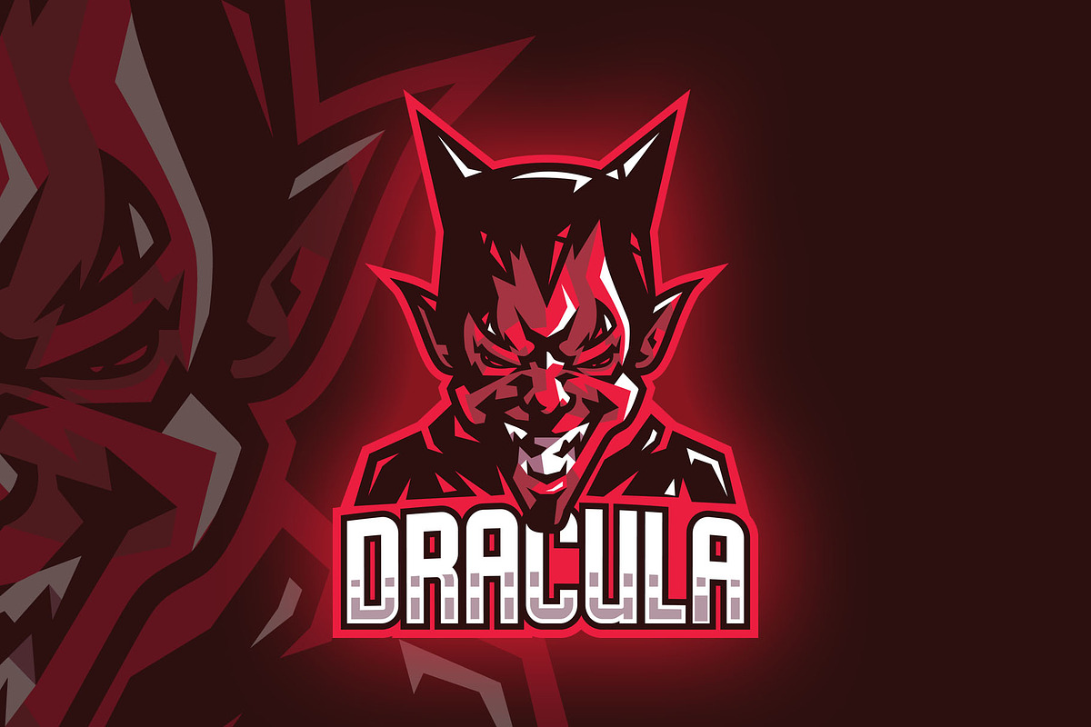 Dracula E-Sport Logo Template, a Branding & Logo Template by dien96