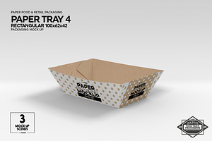 Paper Tray 100x62x42mm Mockup