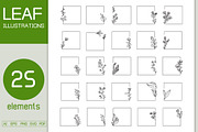 Decorative Leaf and Flower Frames, a Decorative Illustration by Designfour (Thumbnail 1 of 6)