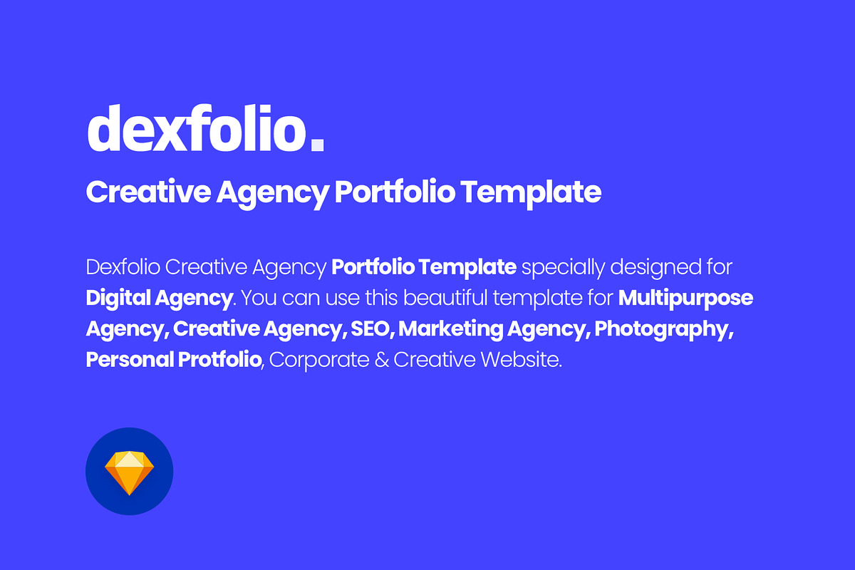 Dexfolio - Creative Agency Portfolio, an UI Kit Template by fusionlab (Photo 2 of 11)