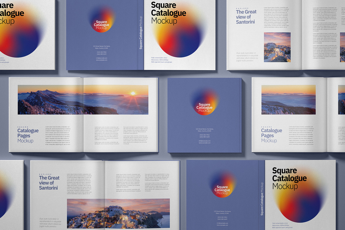 Square Catalogue, Magazine Mockup, a Print Template by Deeplab (Photo 15 of 17)