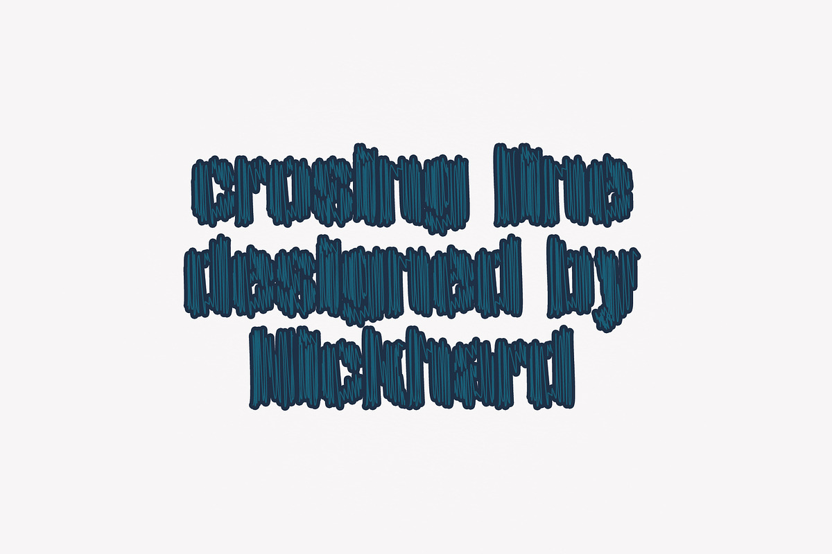 Crossing Line Font, a Handwritten Font by Nickhard
