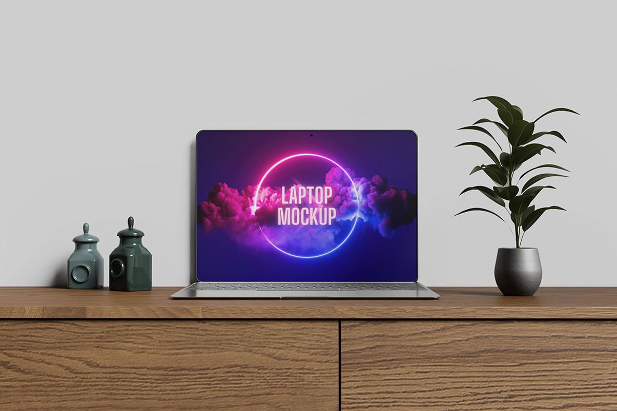Laptop Mockup, a Wearable Device Mockup by MrLetters (Photo 2 of 5)