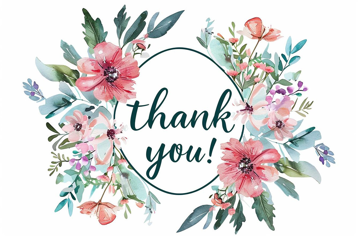 Thank You Card Set - Watercolor, an Illustration by hafijul (Photo 12 of 13)