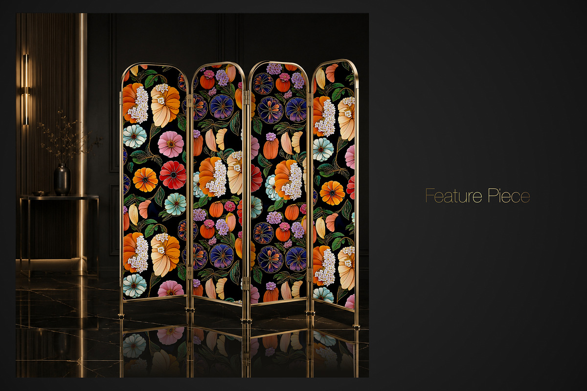 AI Floral Masks Pattern Collection, a Pattern Graphic by IrinaCzaran (Photo 6 of 10)