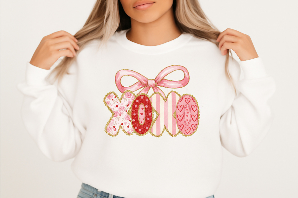 Preppy XOXO Coquette Bow, Valentine, an Illustration by Designking (Photo 2 of 6)