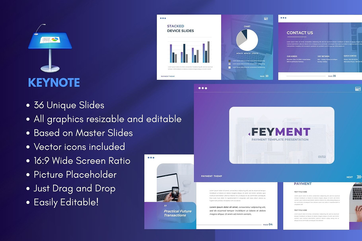 FEYMENT Digital Payment Keynote, a Presentation Template by Rizki Herdian (Photo 1 of 5)