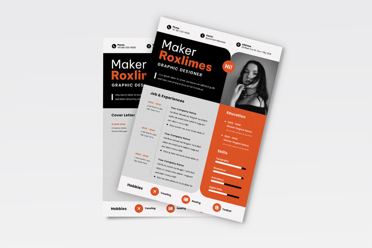 Creative Resume CV, a Resume Template by dokudokunomi (Photo 4 of 4)