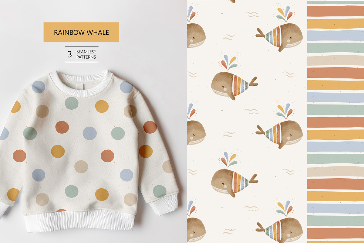 Rainbow Whales design