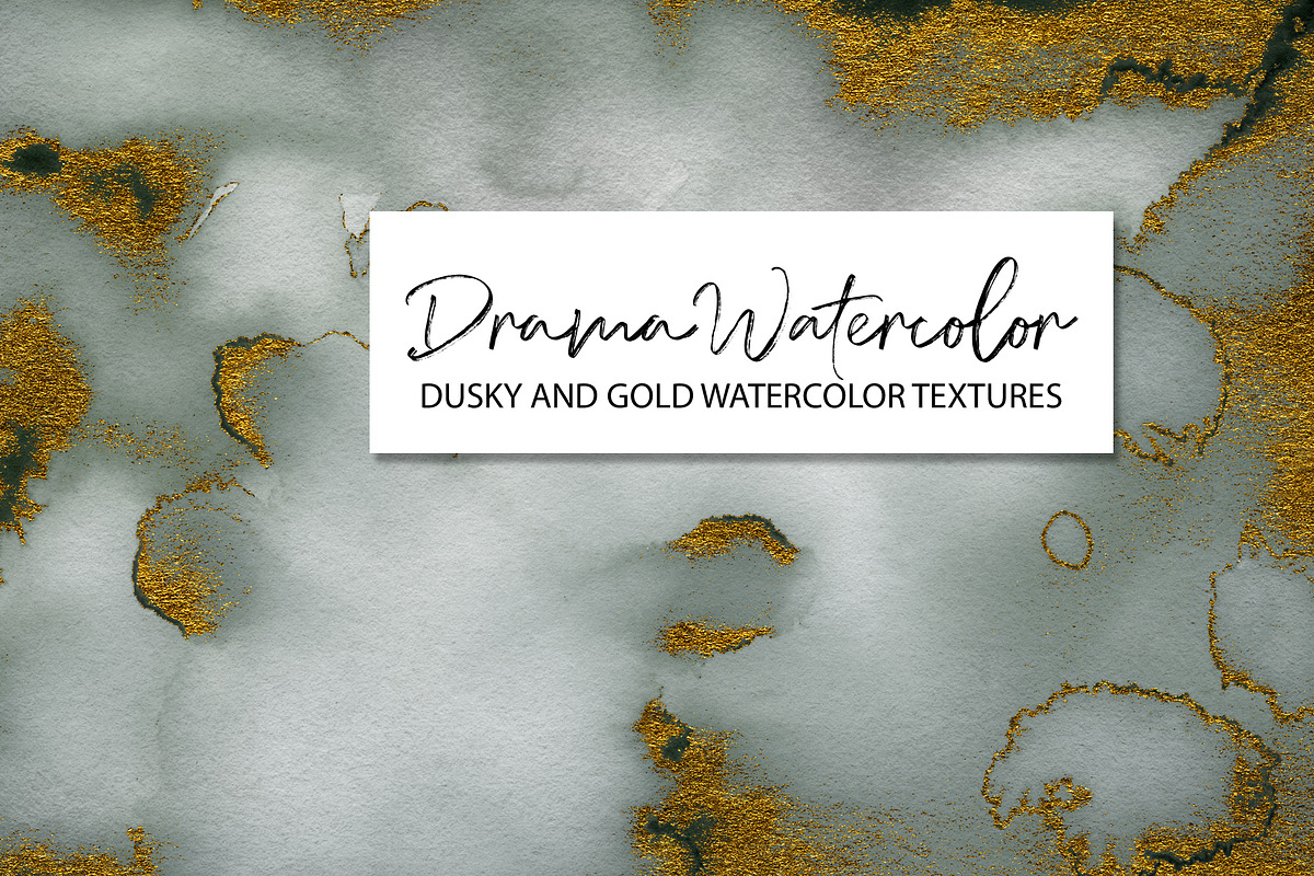 Dusky and Gold Watercolor Textures, a Texture Graphic by Marmoris.Arts (Photo 2 of 13)