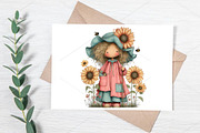Whimsical Summer Girls Clipart PNG, an Illustration by Canvas Craft (Thumbnail 5 of 7)