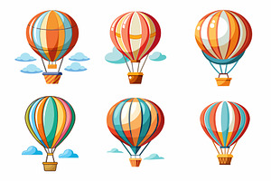 Hot air balloon vector illustration, an Object Graphic by Billah Hub