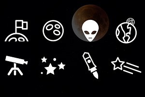 Space Icons - Set Of 16 Vectors